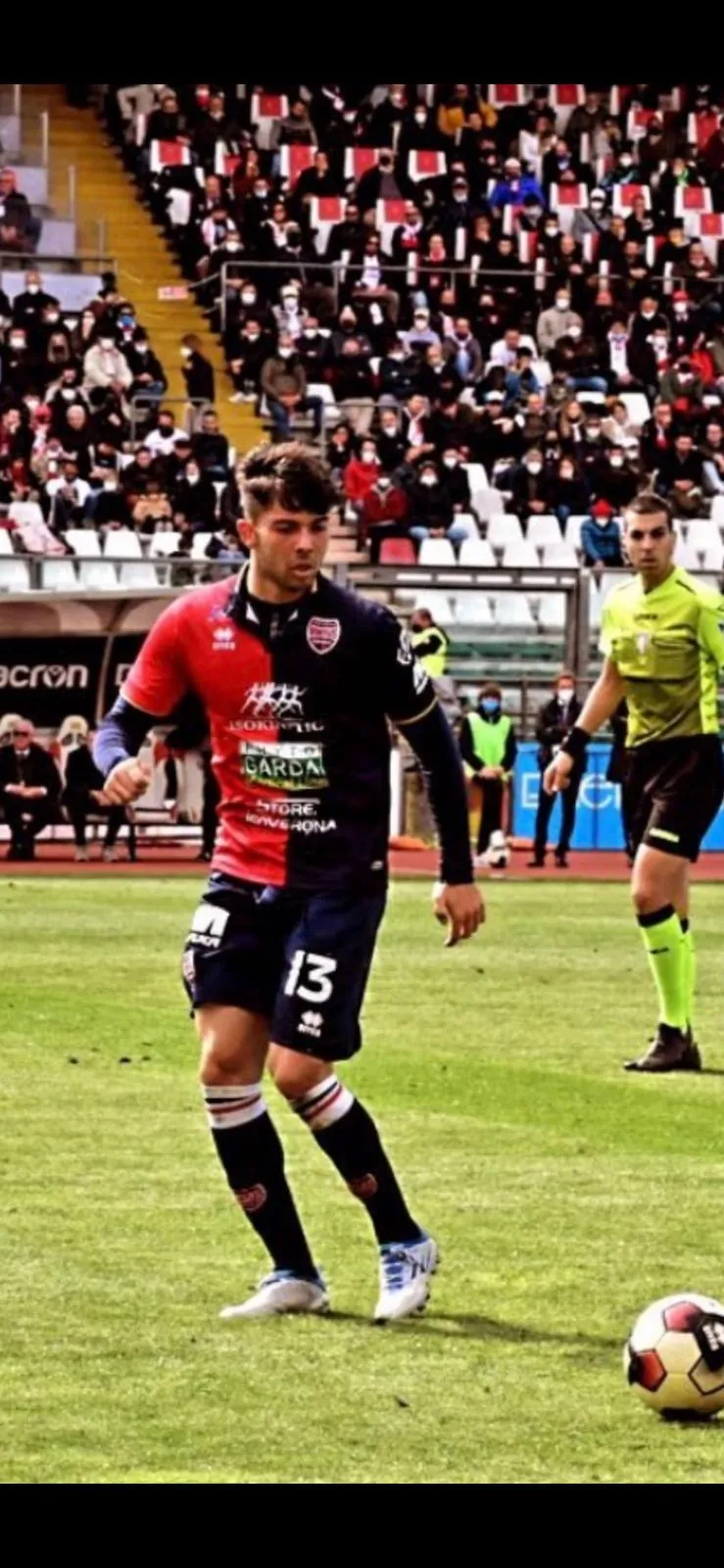 Edoardo Priore durante una partita