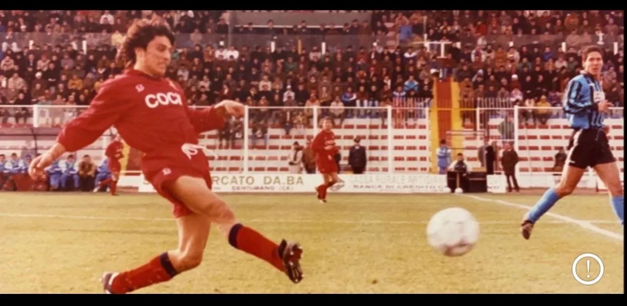 G. Erbaggio durante la carriera da calciatore